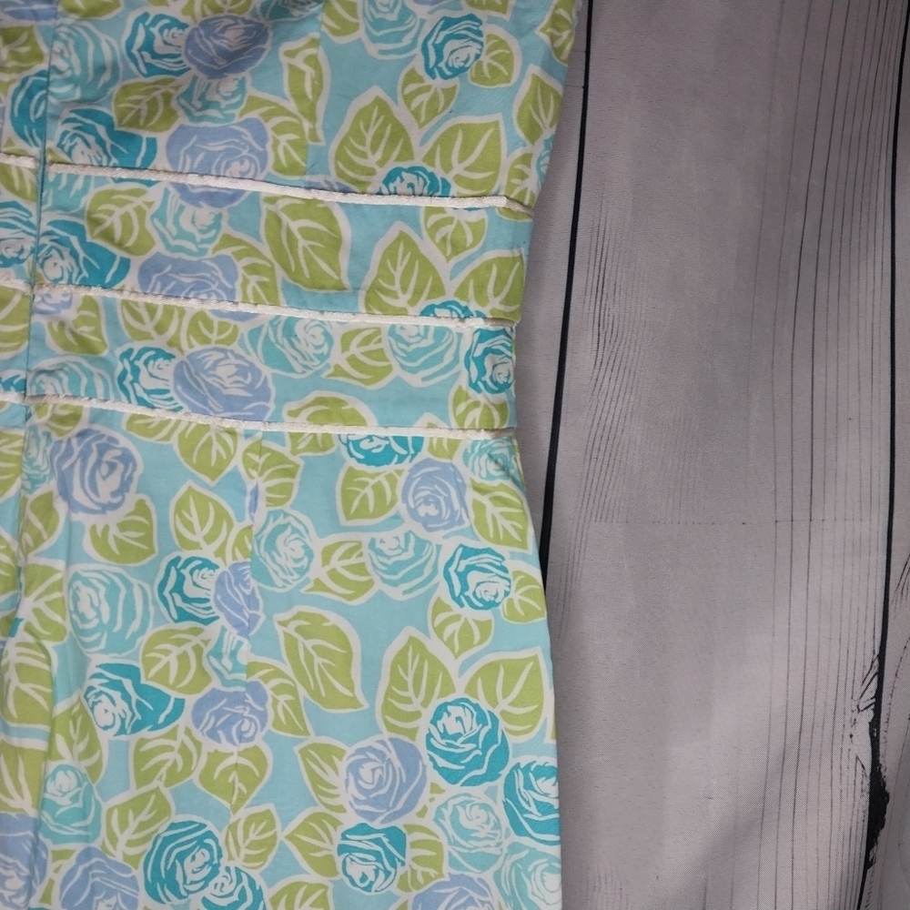 Tahiti Reef Club Preppy Classic Coastal Modest Sleeveless Cotton Sheath Dress - Picture 14 of 14
